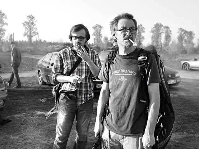 Lato designer Łukasz Dziedzic (on the right) with his sidekick Adam Twardoch